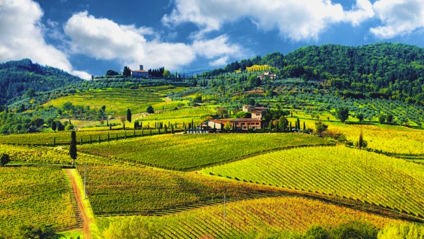 Landskap i Chianti-regionen, Toscana, Italia