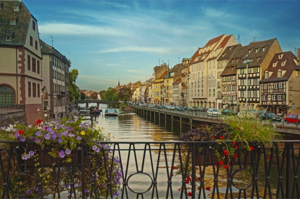 historiske gamlebyen i Strasbourg, Frankrike,