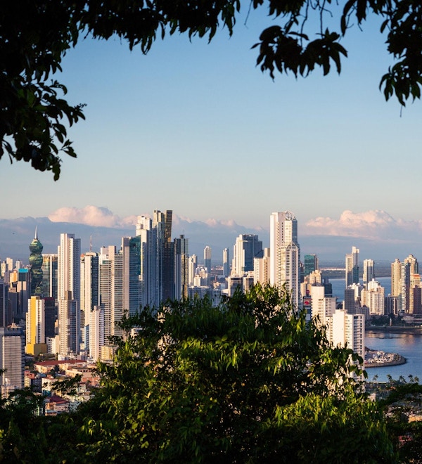 Oversiktsbilde Panama City, Panama.