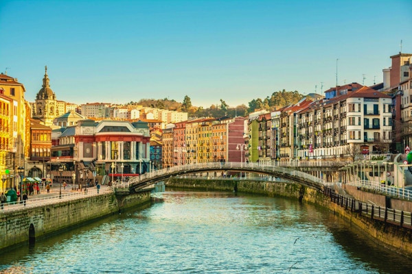utsikt over gamlebyen i Bilbao