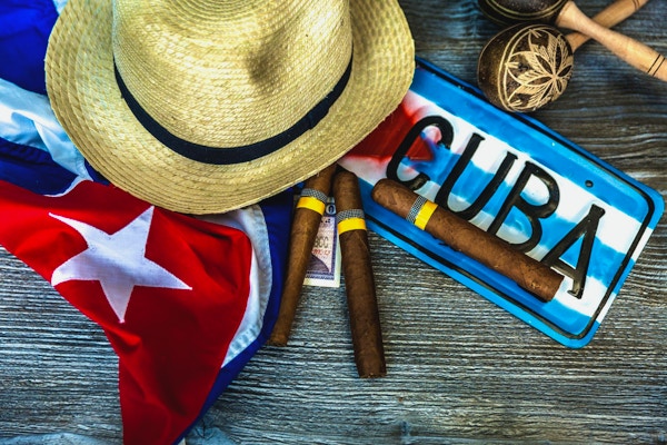 Kubansk konseptbord over noen relaterte elementer