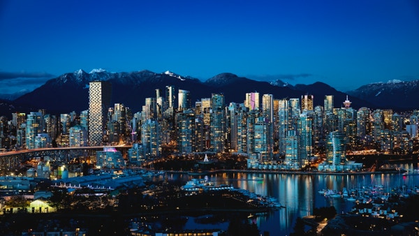 Vancouver Canada twilight skyline Vancouver House