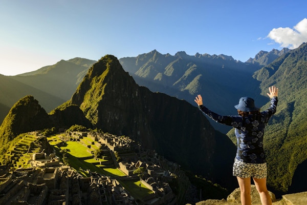Spektakulær utsikt fra toppen av Machu Picchu
