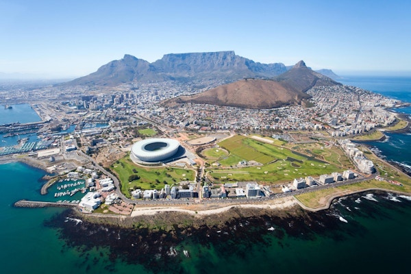 generell luftfoto av Cape Town, Sør-Afrika