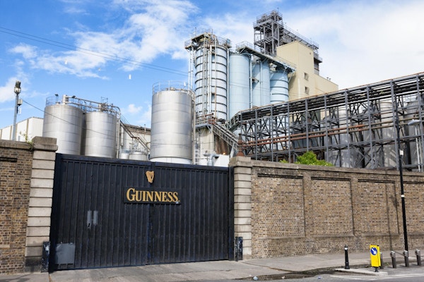 Dublin, Irland - 22. mai 2016. St. James's Gate Guinness Brewery i Dublin, Irlands hovedstad. Dette er det opprinnelige området til Guinness Brewery, som dateres tilbake til 1759.