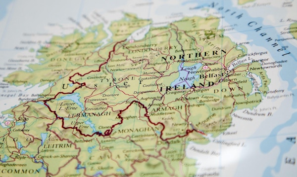 kart over Nord-Irland