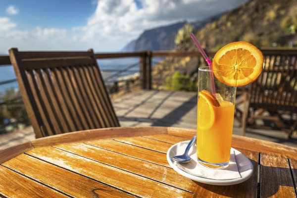 Appelsinjuice glass, Tenerife islanda canarias, Spania