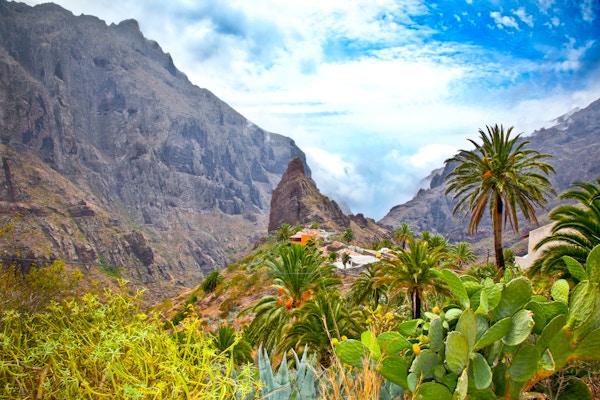 Masca-landsbyen i Teno-fjellene, Tenerife, Kanariøyene, Spania