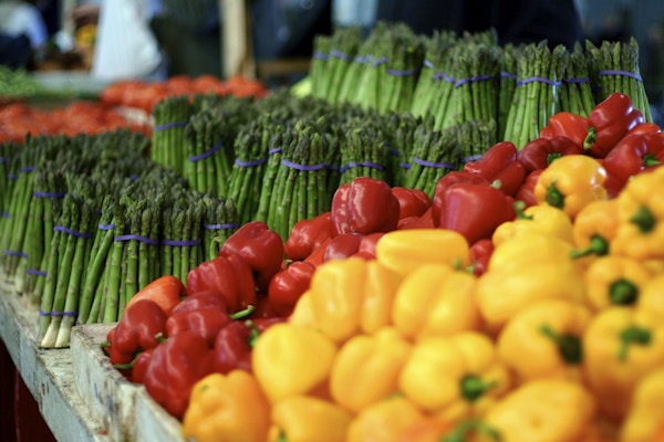 Frankrike marked gronnsaker mat