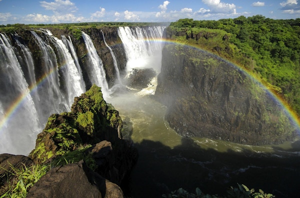 Victoriafallene i Zimbabwe.