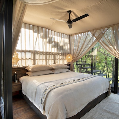Covered bedroom ngala treehouse in the kruger