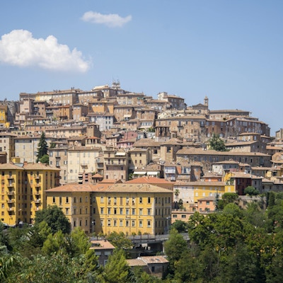 En utsikt over den gamle byen Perugia (Umbria), Italia.