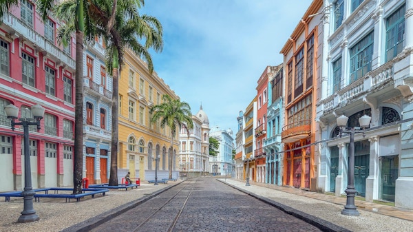 En av de vakreste og mest kjente gatene i Recife/Brasil