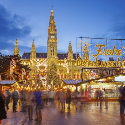 Rathaus og julemarked i Wien, Østerrike