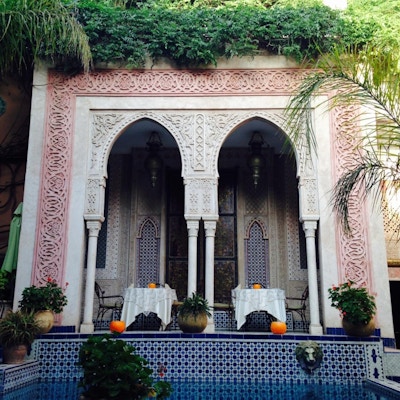 Litt av patioen på Riad Palais Sebban