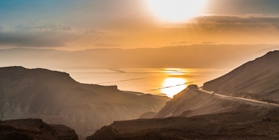 Daggry på vei til Dødehavet.