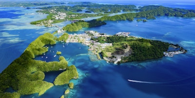 Full utsikt over Palau Malakal Island og Koror - Verdensarvsted -