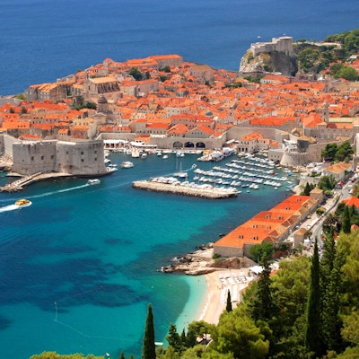 Oversiktsbilde over gamlebyen i  Dubrovnik.