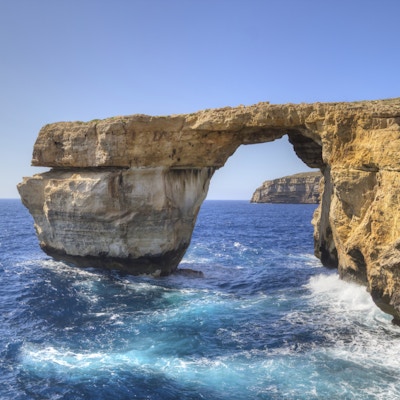 Azure Window, den berømte steinbuen på øya Gozo, Malta
