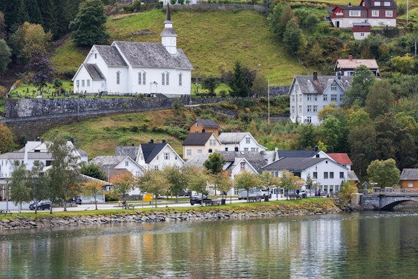 Village of Hellesylt, More og Romsdal, Norway.