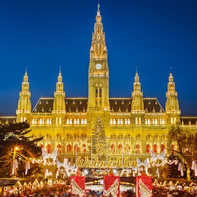 Rathaus og julemarked i Wien, Østerrike
