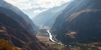 Den hellige dalen i Peru, med utsikt over byen Urubamba.
