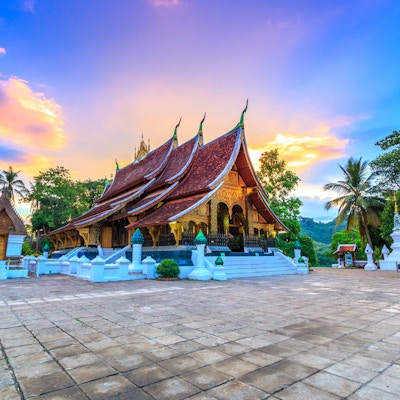 Wat Xieng Thong (Golden City Temple) i Luang Prabang, Laos. Xieng Thong-tempelet er et av de viktigste klostrene i Lao.