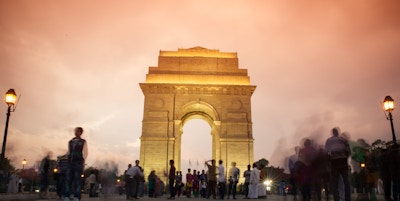 Den berømte India Gate i New Delhi, India. Minnesmerke over soldater fra den indiske hæren som døde mellom forskjellige kriger.