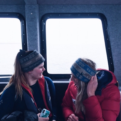 På båttur på Svalbard
