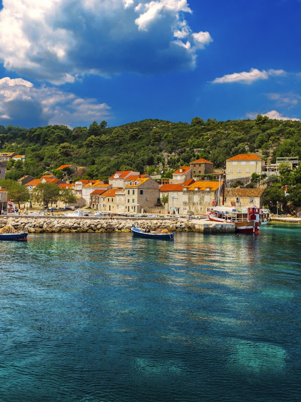 Kroatia. Sør-Dalmatia - Elaphiti Island. Øya Sipan (også Sipano, Giuppana) som ligger i nærheten av Dubrovnik. Sudurad (San Giorgio) bosetting