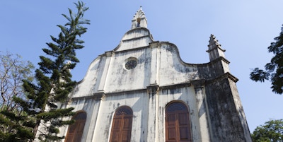 St. Francis kirke, der Vasco da Gama opprinnelig ble gravlagt. Kochi, Kerala, India.