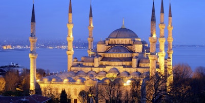 Den blå moskeen i Istanbul