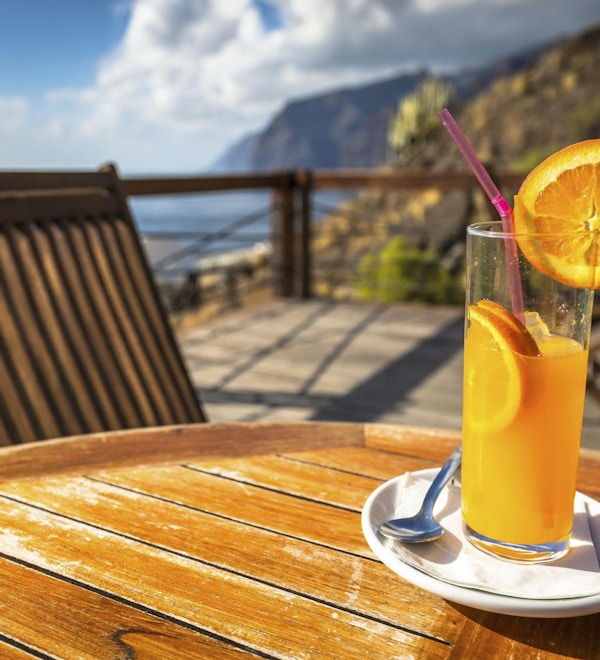 Appelsinjuice glass, Tenerife islanda canarias, Spania