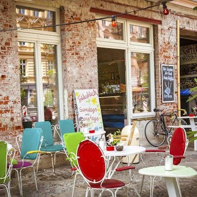 "Kafé og butikk i Prenzlauer Berg, Berlin"