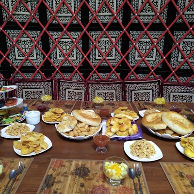 Lokal mat i Kirgisistan.