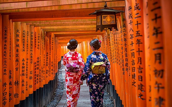 Fushimi Inari-helligdom i Japan.