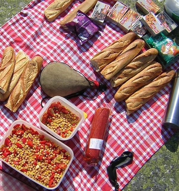 Piknik i  Pyrenéene, Baskerland.