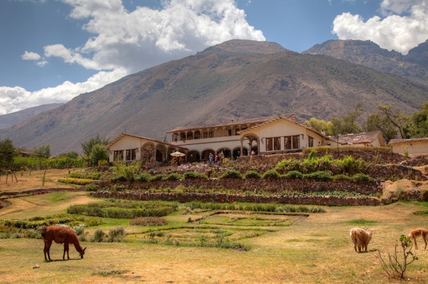 Typisk spansk Hacienda i den hellige dalen i Peru.