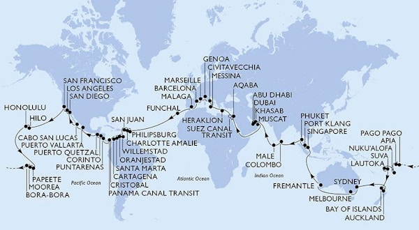 WORLD CRUISE MAP LP 49248 49043