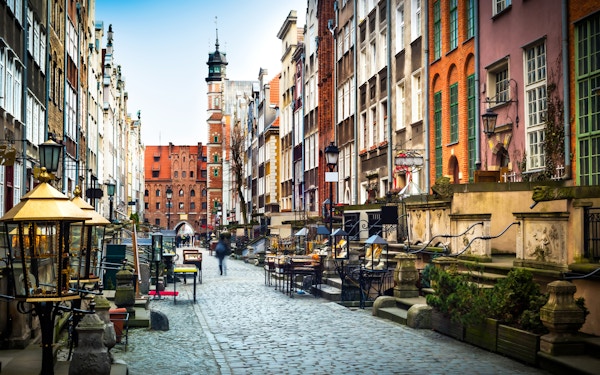 Arkitektur av Mariacka street i Gdansk er en av de mest bemerkelsesverdige turistattraksjonene i Gdansk.