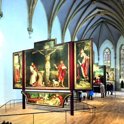 Utsikt over kapellet, Grünewald og Nicolas de Haguenau, Issenheim altertavle, 1512-1516, Musée Unterlinden Foto: Ruedi Walti