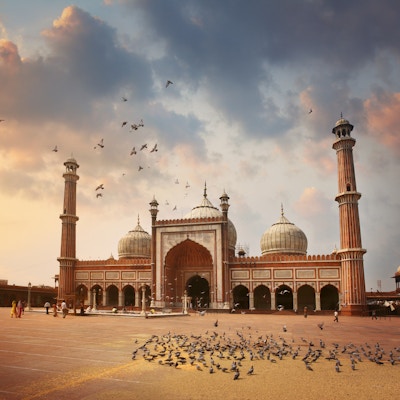 Jama Masjid-moskeen i Delhi, India